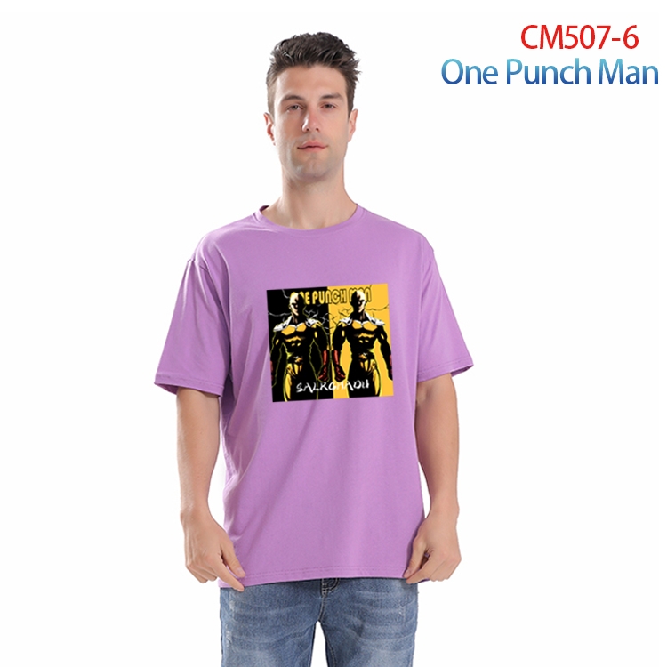 One Punch ManPrinted short-sleeved cotton T-shirt from S to 3XL CM-507-6