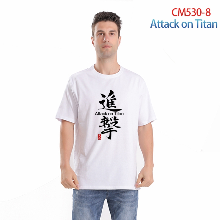 Shingeki no Kyojin Printed short-sleeved cotton T-shirt from S to 3XL CM-530-8