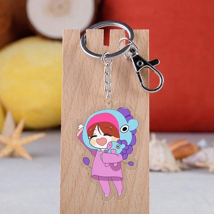 BTS Anime acrylic Key Chain  price for 5 pcs  2699