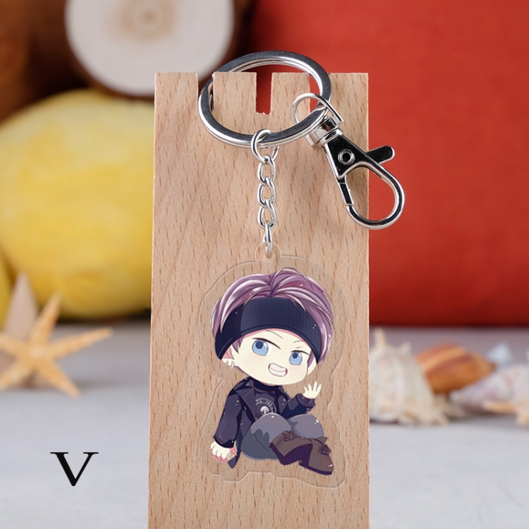 BTS Anime acrylic Key Chain  price for 5 pcs  2697