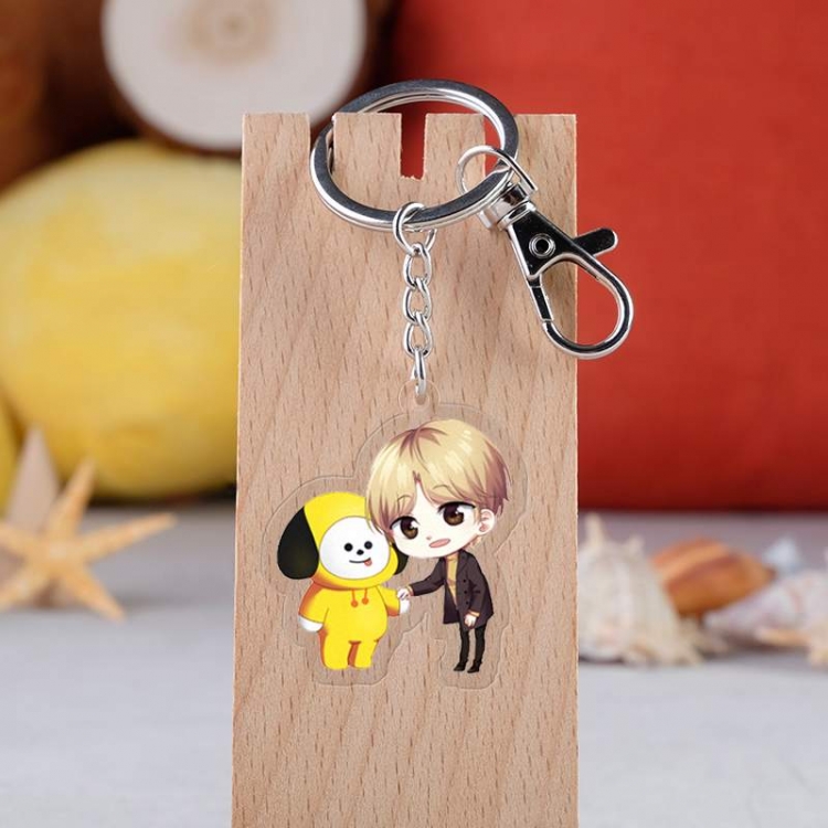 BTS Anime acrylic Key Chain  price for 5 pcs  2798