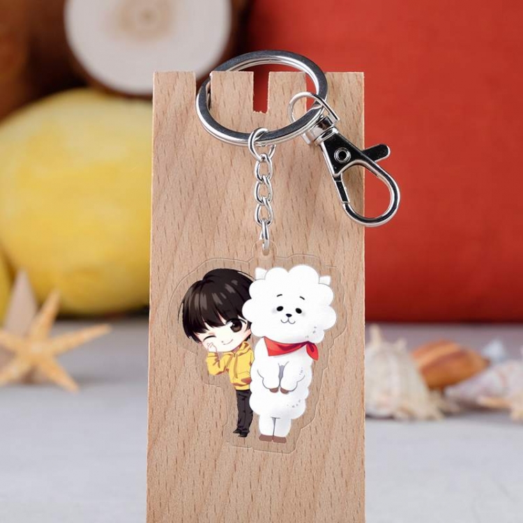 BTS Anime acrylic Key Chain  price for 5 pcs  2797