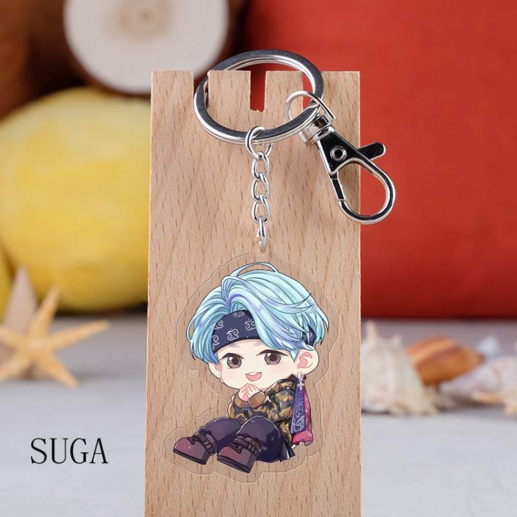 BTS Anime acrylic Key Chain  price for 5 pcs  2704