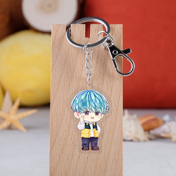 BTS Anime acrylic Key Chain  price for 5 pcs  2806