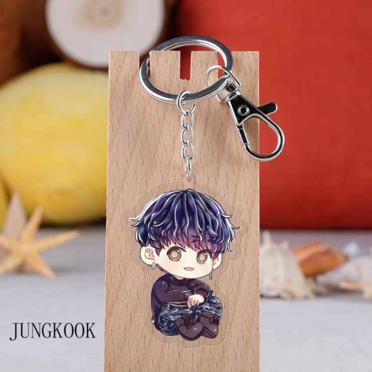 BTS Anime acrylic Key Chain  price for 5 pcs  2695