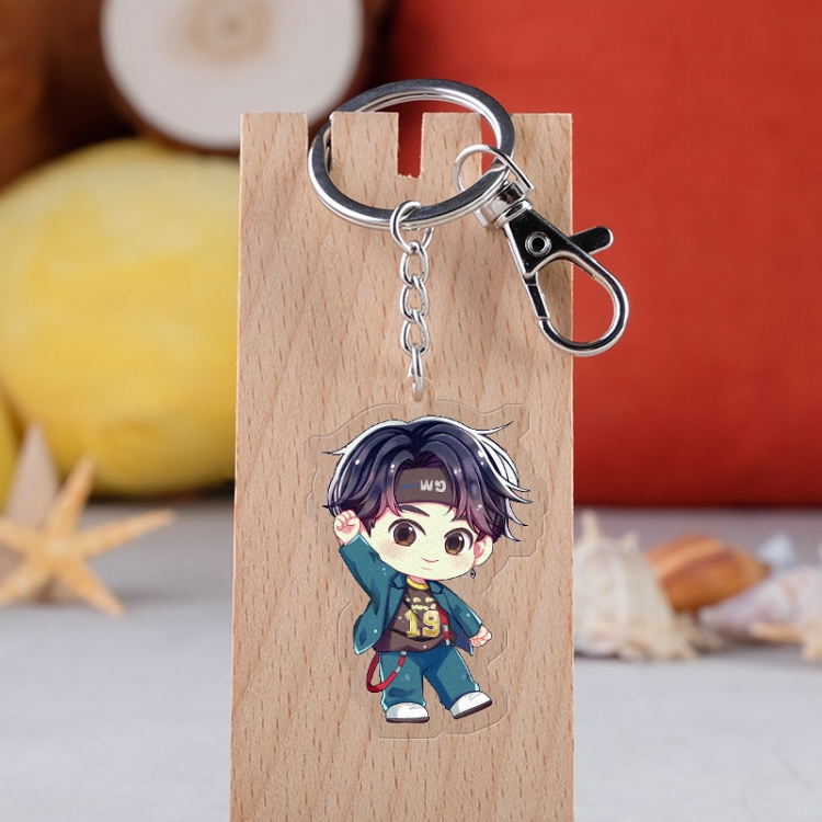 BTS Anime acrylic Key Chain  price for 5 pcs  2803