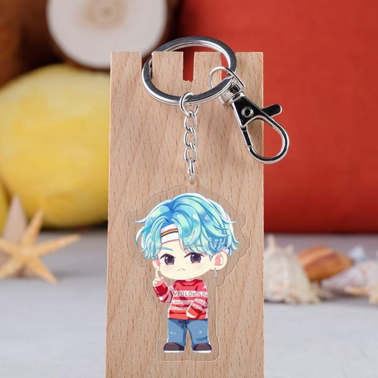 BTS Anime acrylic Key Chain  price for 5 pcs  2709