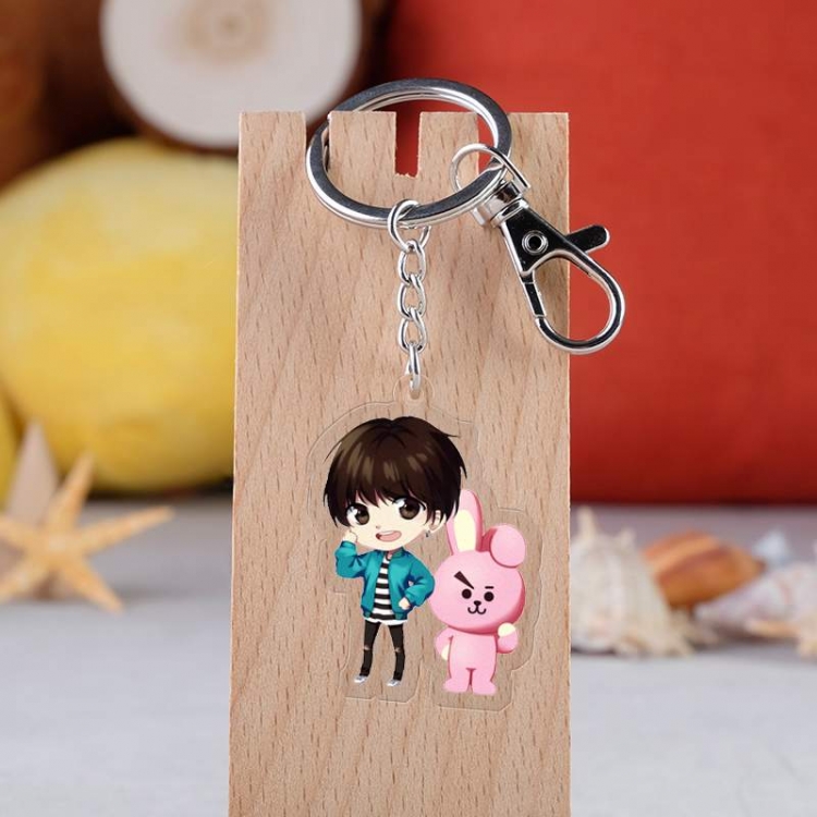 BTS Anime acrylic Key Chain  price for 5 pcs  2796