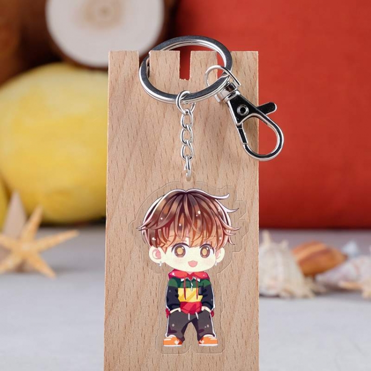 BTS Anime acrylic Key Chain  price for 5 pcs  2785