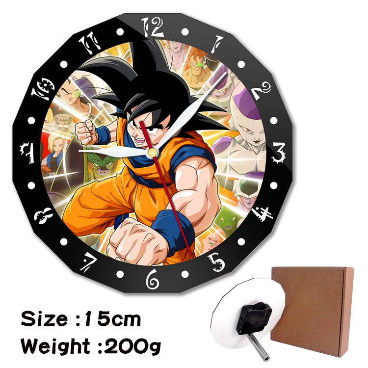 DRAGON BALL Anime double acrylic wall clock alarm clock 15cm 200g