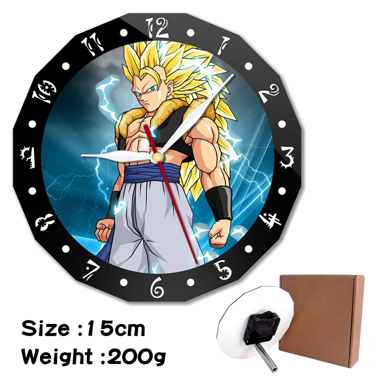 DRAGON BALL Anime double acrylic wall clock alarm clock 15cm 200g