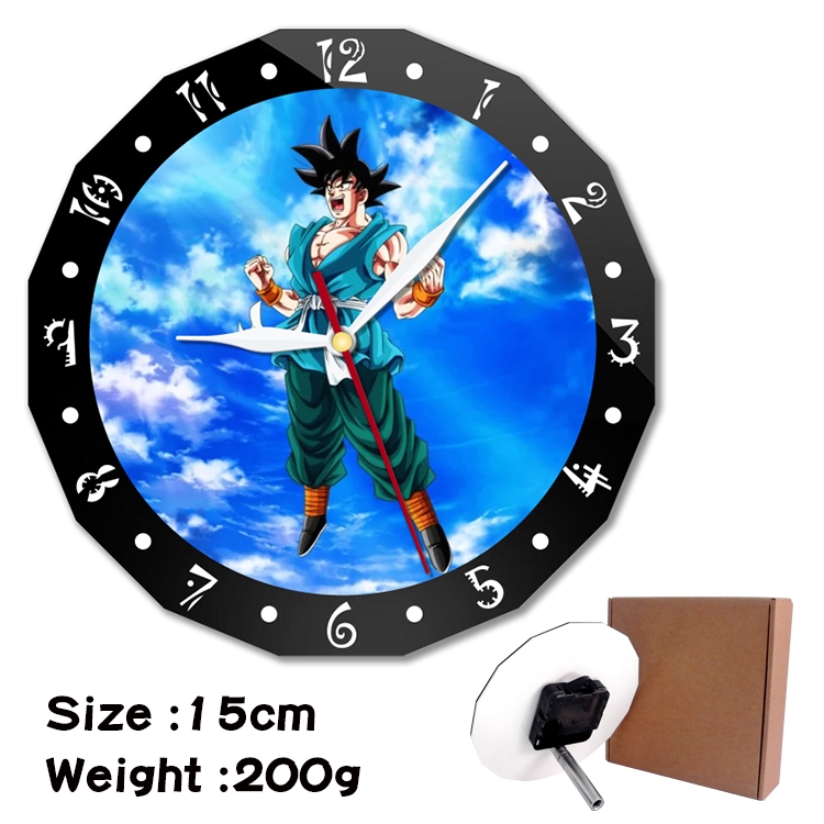 DRAGON BALL Anime double acrylic wall clock alarm clock 15cm 200g