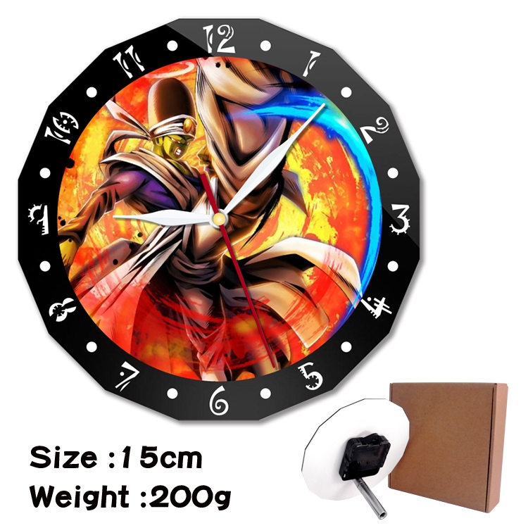 DRAGON BALL Anime double acrylic wall clock alarm clock 15cm 200g