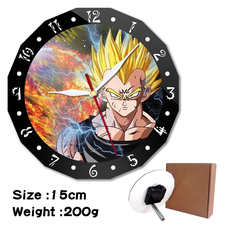 DRAGON BALL Anime double acrylic wall clock alarm clock 15cm 200g