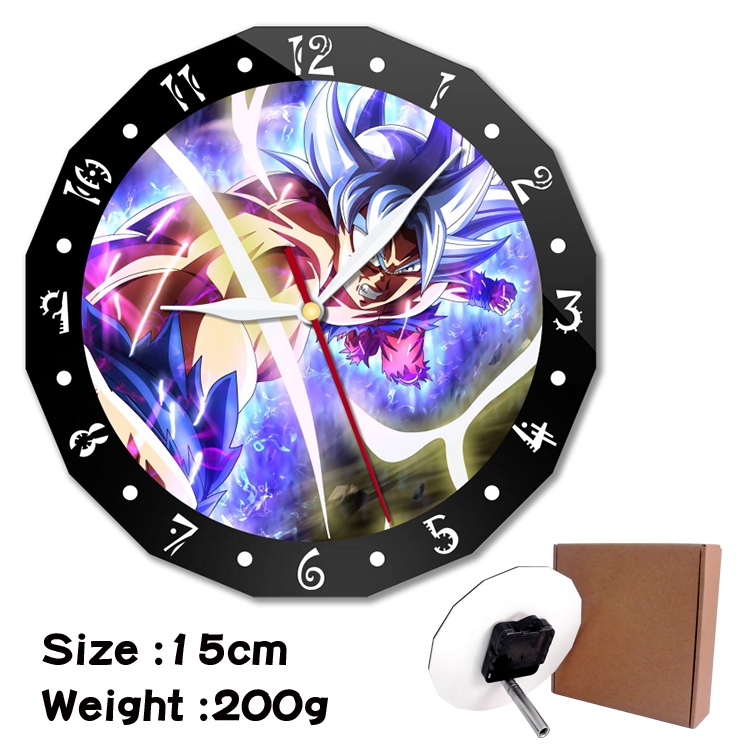 DRAGON BALL Anime double acrylic wall clock alarm clock 15cm 200g