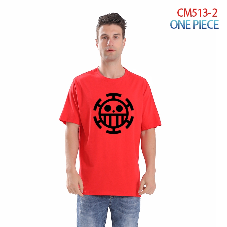 One Piece Printed short-sleeved cotton T-shirt from S to 3XL CM-513-2