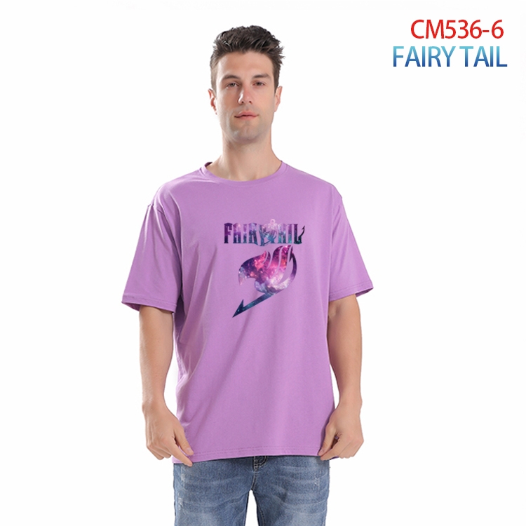 Fairy tail Printed short-sleeved cotton T-shirt from S to 3XL CM-536-6