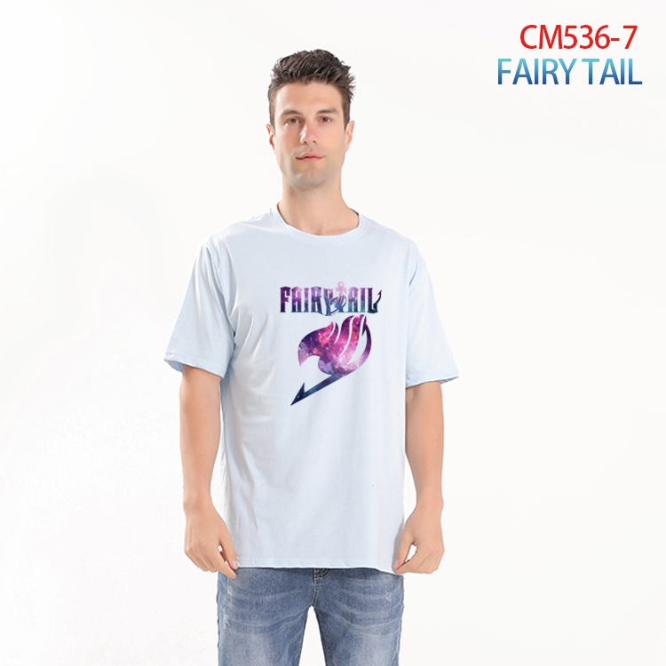 Fairy tail Printed short-sleeved cotton T-shirt from S to 3XL CM-536-7