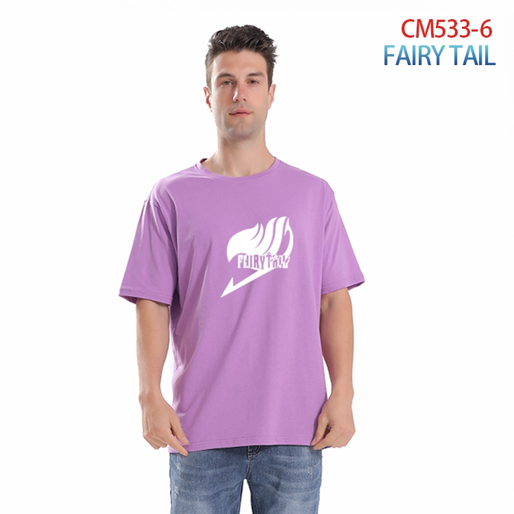 Fairy tail Printed short-sleeved cotton T-shirt from S to 3XL CM-533-6