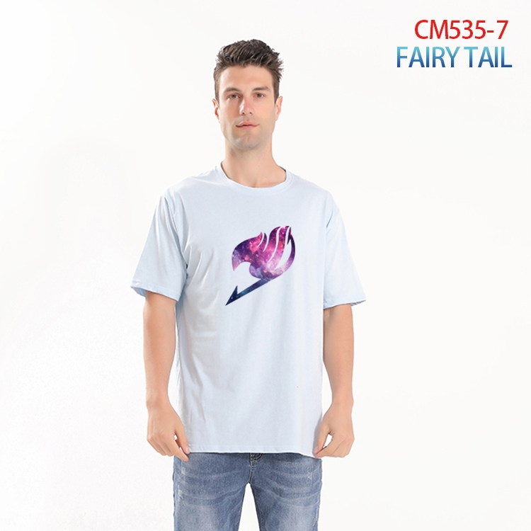 Fairy tail Printed short-sleeved cotton T-shirt from S to 3XL  CM-535-7