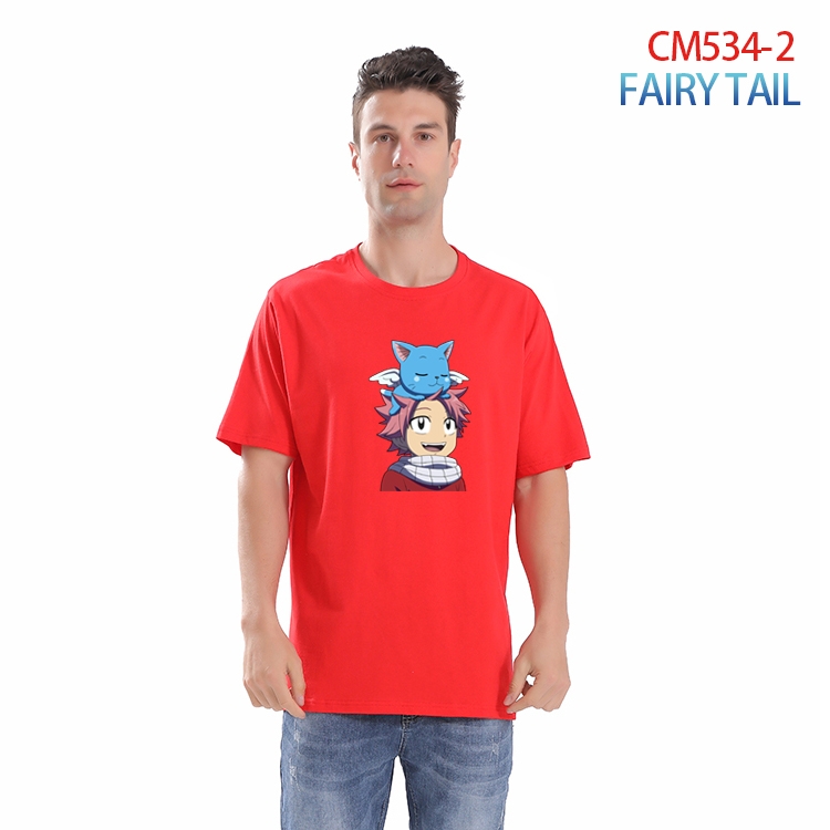 Fairy tail Printed short-sleeved cotton T-shirt from S to 3XL  CM-534-2