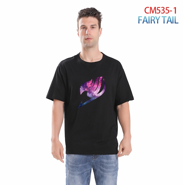 Fairy tail Printed short-sleeved cotton T-shirt from S to 3XL CM-535-1