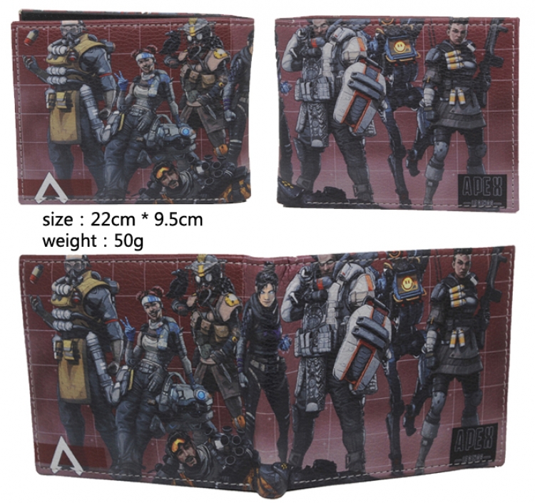 Apex Legends Apex Legends PU short two fold Wallet 9.5X23.5CM 86G