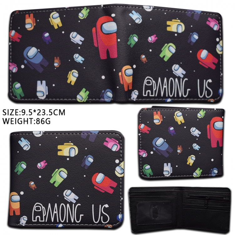 Among US PU short two fold Wallet 9.5X23.5CM 86G