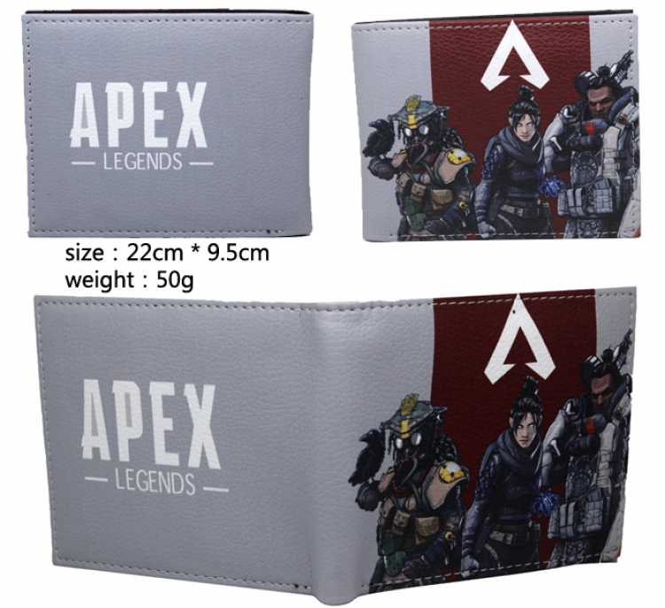 Apex Legends Apex Legends PU short two fold Wallet 9.5X23.5CM 86G