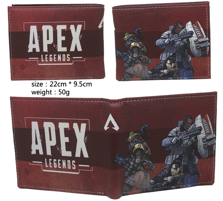 Apex Legends Apex Legends PU short two fold Wallet 9.5X23.5CM 86G