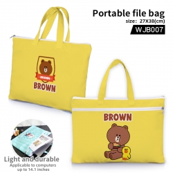 Brown bear  portable file bag ...
