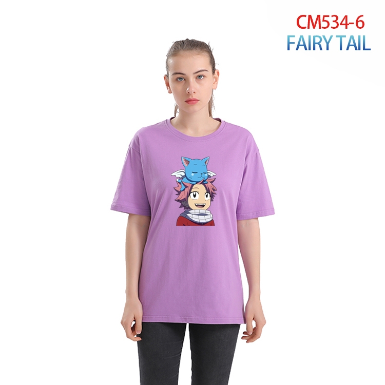 Fairy tail Women's Printed short-sleeved cotton T-shirt from S to 3XL CM-534-6
