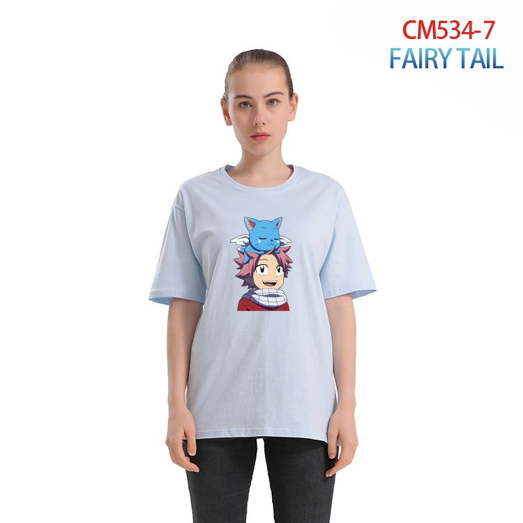 Fairy tail Women's Printed short-sleeved cotton T-shirt from S to 3XL CM-534-7