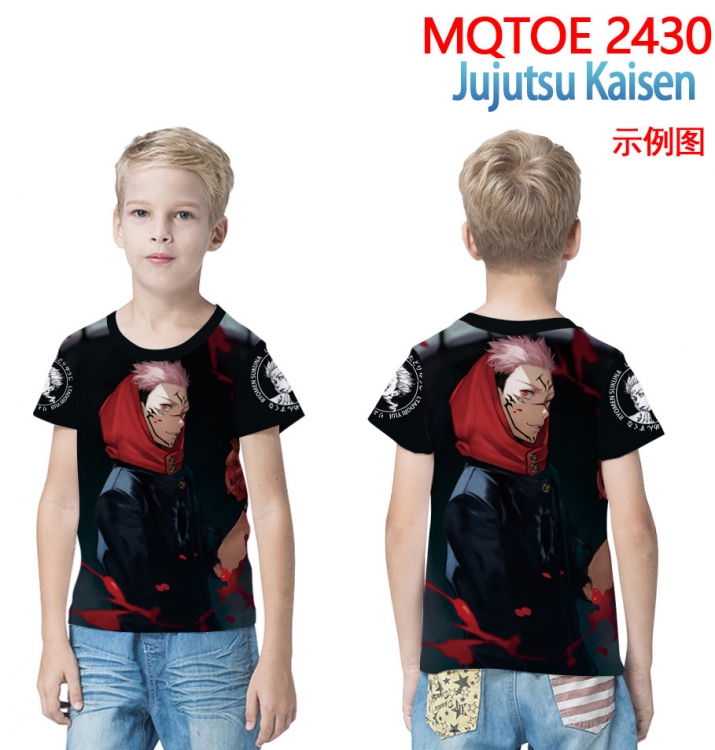 Jujutsu Kaisen full-color printed short-sleeved T-shirt 60 80 100 120 140  160 6 sizes for children MQTOE2430