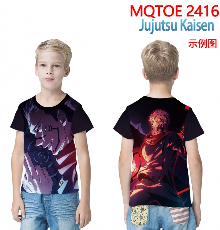 Jujutsu Kaisen full-color printed short-sleeved T-shirt 60 80 100 120 140 160 6 sizes  for children MQTOE2416