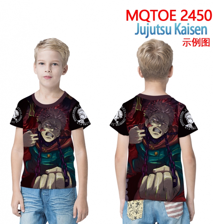 Jujutsu Kaisen full-color printed short-sleeved T-shirt 60 80 100 120 140 160 6 sizes  for children MQTOE2450