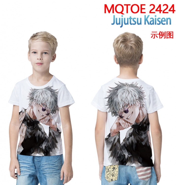 Jujutsu Kaisen full-color printed short-sleeved T-shirt  60 80 100 120 140  160 6 sizes  for Children MQTOE2424