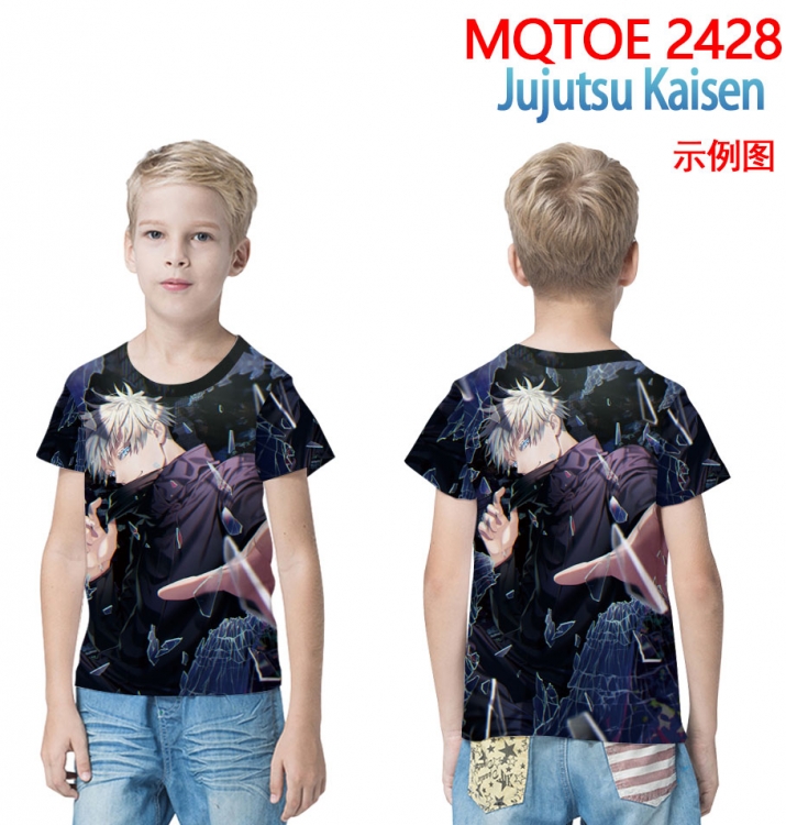 Jujutsu Kaisen full-color printed short-sleeved T-shirt 60 80 100 120 140 160 6 sizes for children MQTOE2428