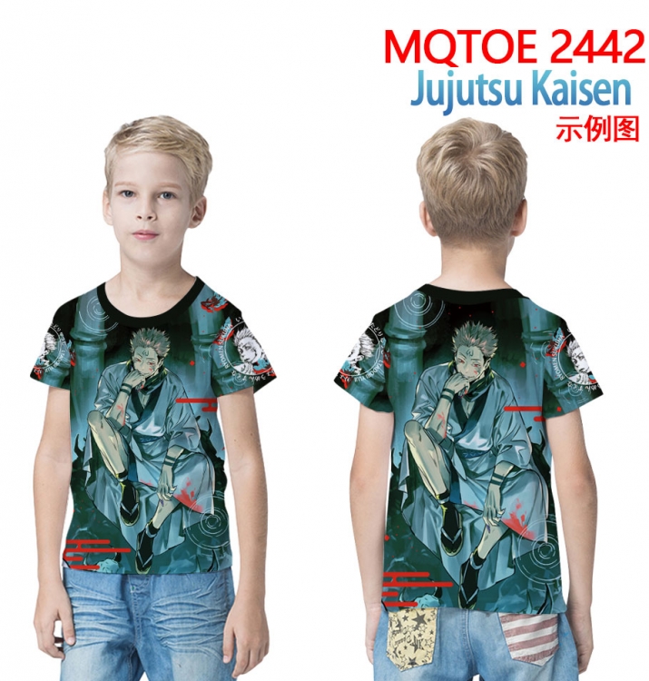 Jujutsu Kaisen full-color printed short-sleeved T-shirt 60 80 100 120 140  160 6 sizes  for children MQTOE2442