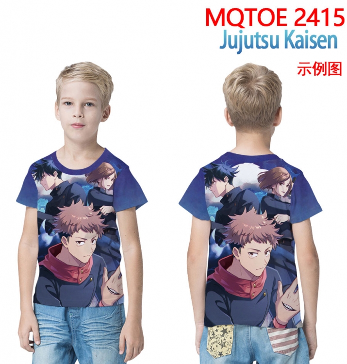 Jujutsu Kaisen full-color printed short-sleeved T-shirt 60 80 100 120 140 160 6 sizes for children  MQTOE2415