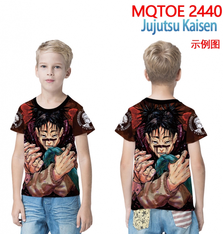 Jujutsu Kaisen full-color printed short-sleeved T-shirt 60 80 100 120 140 160 6 sizes for children  MQTOE2440