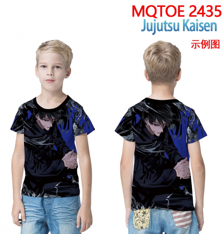 Jujutsu Kaisen full-color printed short-sleeved T-shirt 60 80 100 120 140 160 6 sizes for children  MQTOE2435