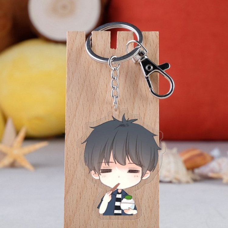 Heartbeat Anime acrylic Key Chain  price for 5 pcs 3641