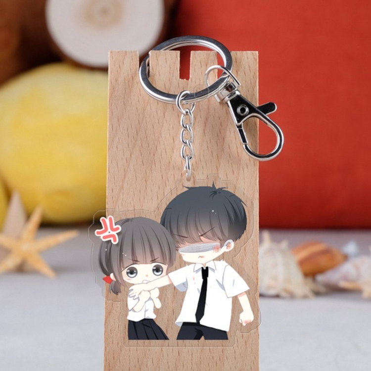 Heartbeat Anime acrylic Key Chain  price for 5 pcs 3644