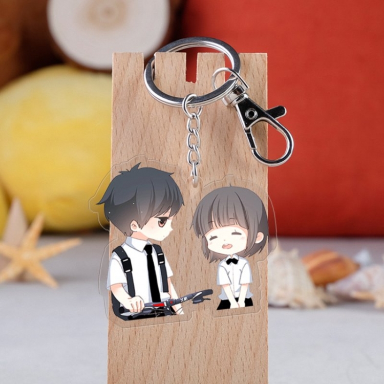 Heartbeat Anime acrylic Key Chain  price for 5 pcs 3645