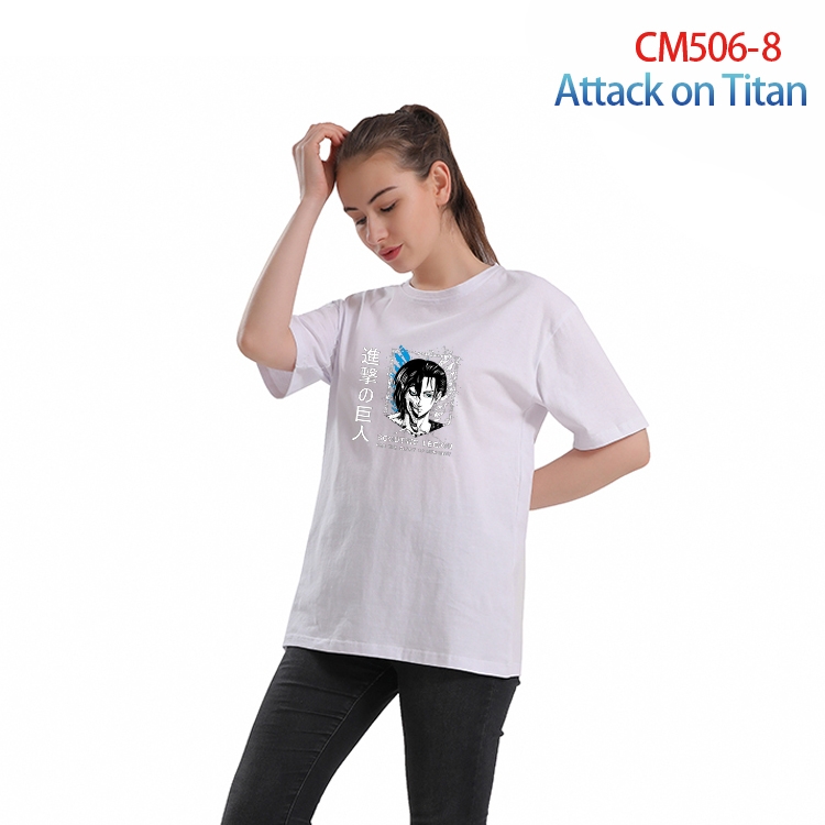 Shingeki no Kyojin Women's Printed short-sleeved cotton T-shirt from S to 3XL   CM-506-8