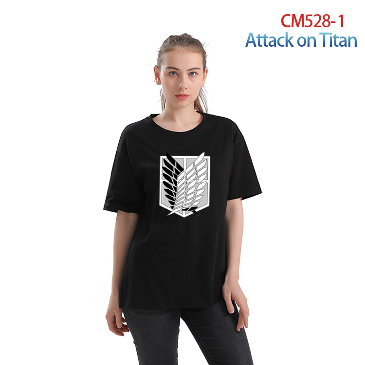 Shingeki no Kyojin Women's Printed short-sleeved cotton T-shirt from S to 3XL  CM-528-1