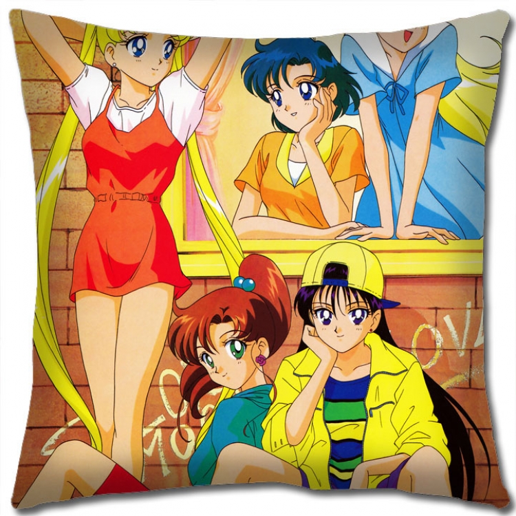 sailormoon Anime square full-color pillow cushion 45X45CM NO FILLING  M2-23