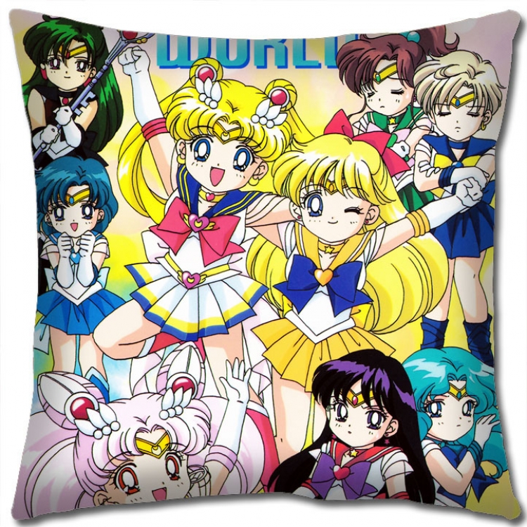 sailormoon Anime square full-color pillow cushion 45X45CM NO FILLING  M2-33