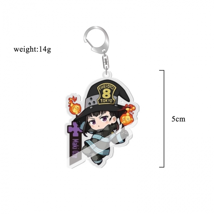 Fire Force  Anime acrylic Key Chain price for 5 pcs 7080